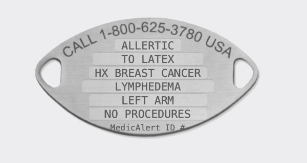 medical IDs for breast cancer