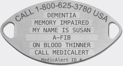 medical IDs for dementia