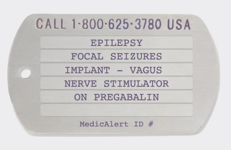 medical IDs for epilepsy