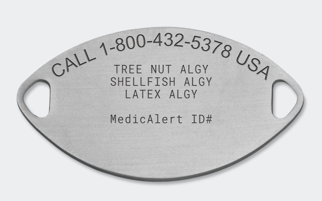 medical IDs for food allergy