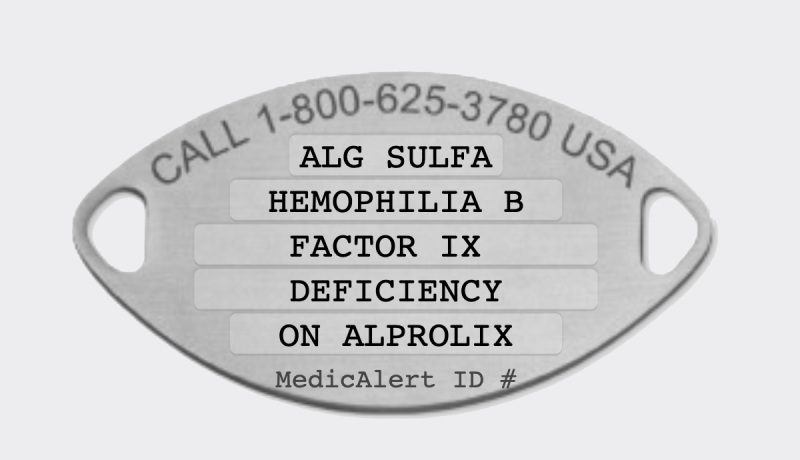 medical IDs for hemophilia