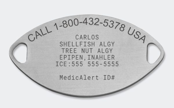 medical lDs for shellfish allergy