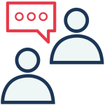 icon of patient and doctor talking