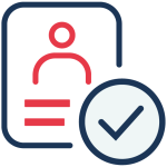 icon of patient card with check